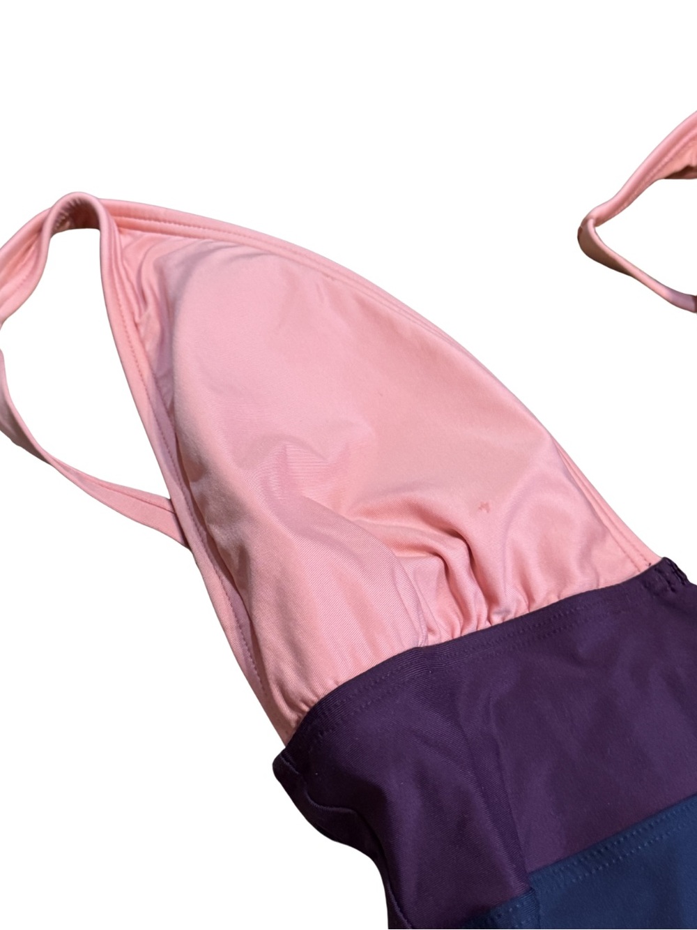 Calvin Klein Swimwear One Piece Swimsuit Size 10 Pink Purple Navy Colorblock - Picture 4 of 7